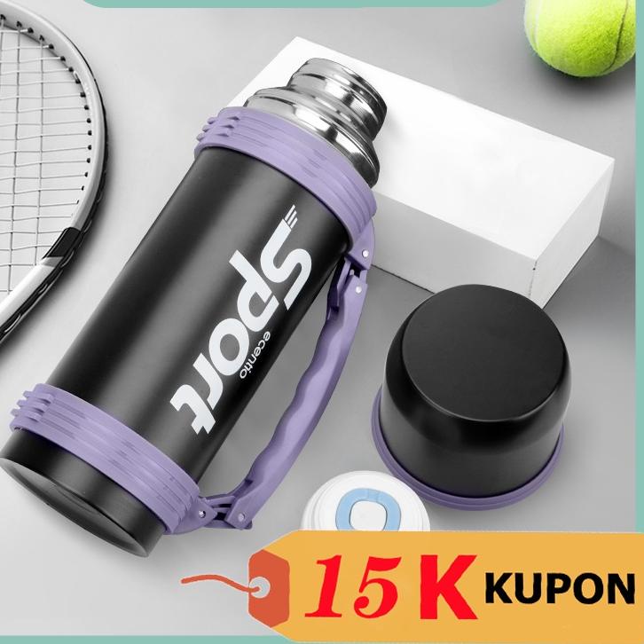 Id5m0La--ecentio 1.2 liter botol air minum panas tahan lama plus portabel cup tumbler cangkir termos