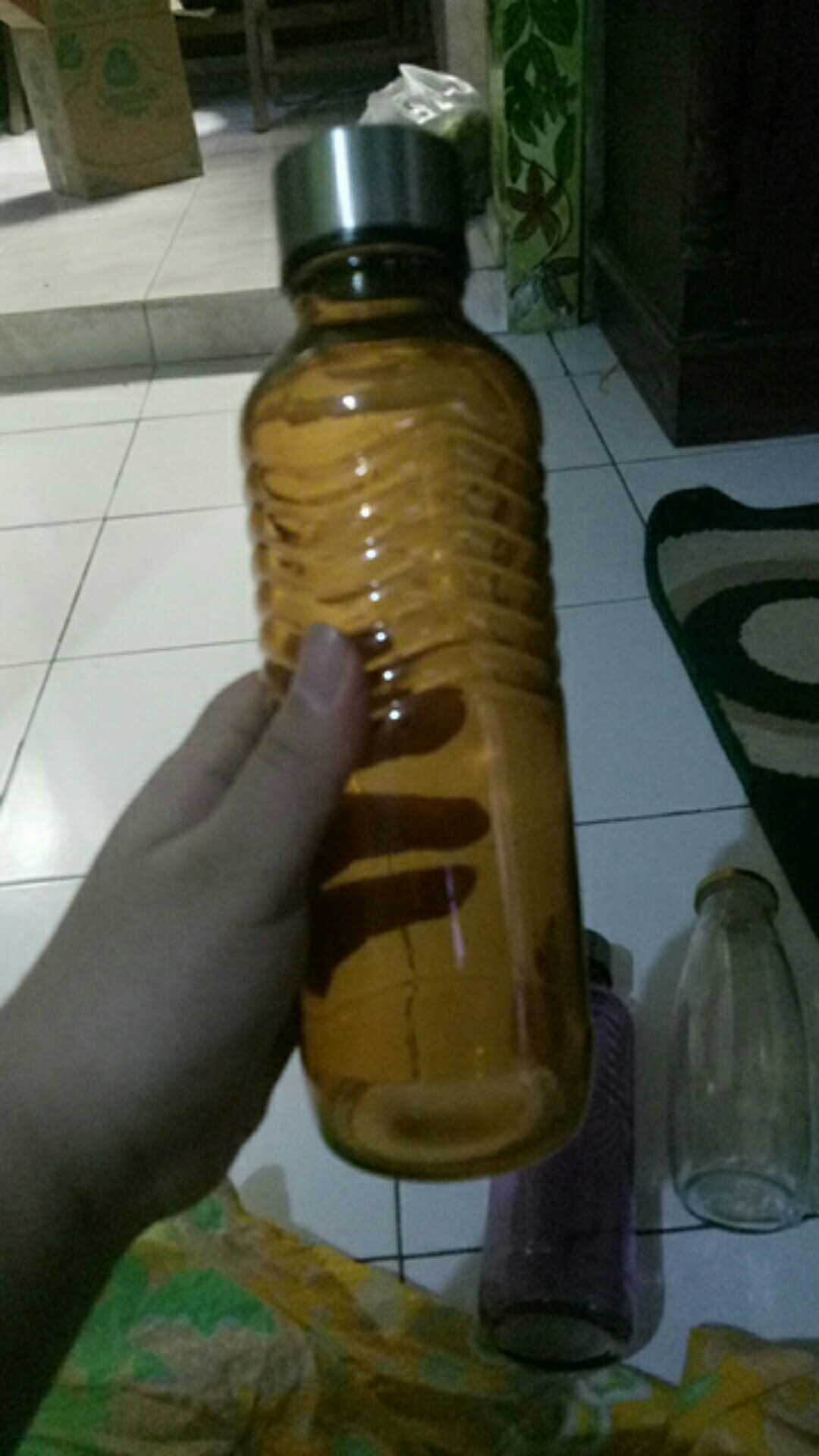 Bloom Glass Tumbler 500 Ml | Botol Minum Kaca | Glass Coffee Bottle | Botol Kopi Cantik