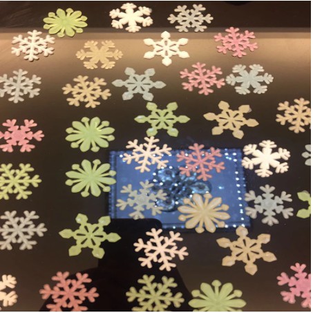 Tempelan dinding Snowflake Snow flake Flakes Glow in the Dark