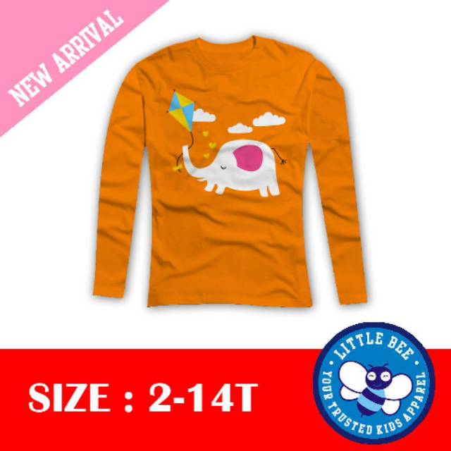 Kaos Anak Little Bee Orange