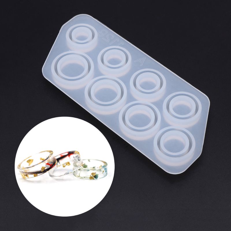 SIY  Flat Rings Mold Collection Handmade DIY Making Ring Jewelry Silicone Mold Crystal Epoxy Mould