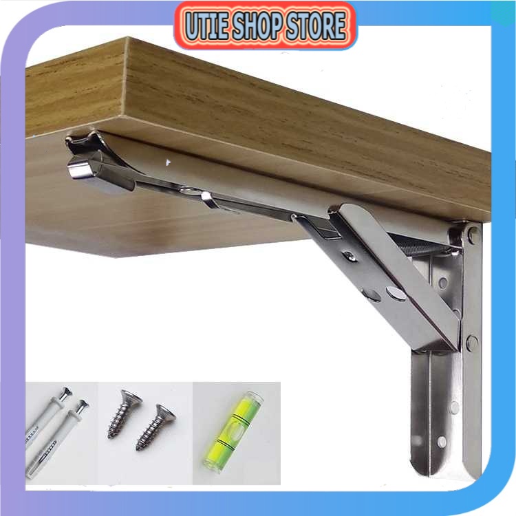 USS - Taffware XIDA Bracket Engsel Stainless Steel 65kg 8 Inch 2 PCS JM007 - Utie Shop Store