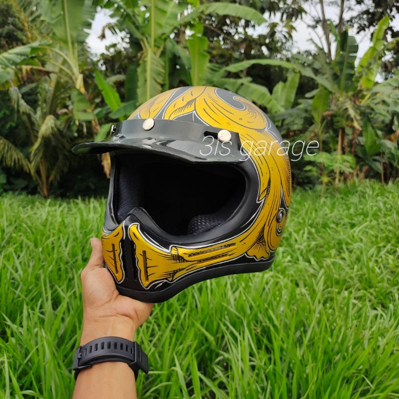 HELM CUSTOM CAKIL BANDIT SIMPSON M30 FULL FACE VINTAGE CLASSIC RETRO