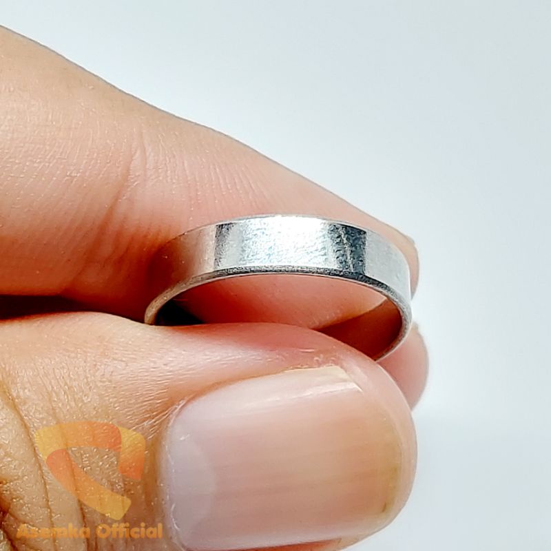 Cincin baja silver stainless steel