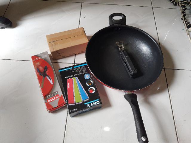 Iluva Wok Pan 30cm Teflon Elegan Murah Berkualitas 0461