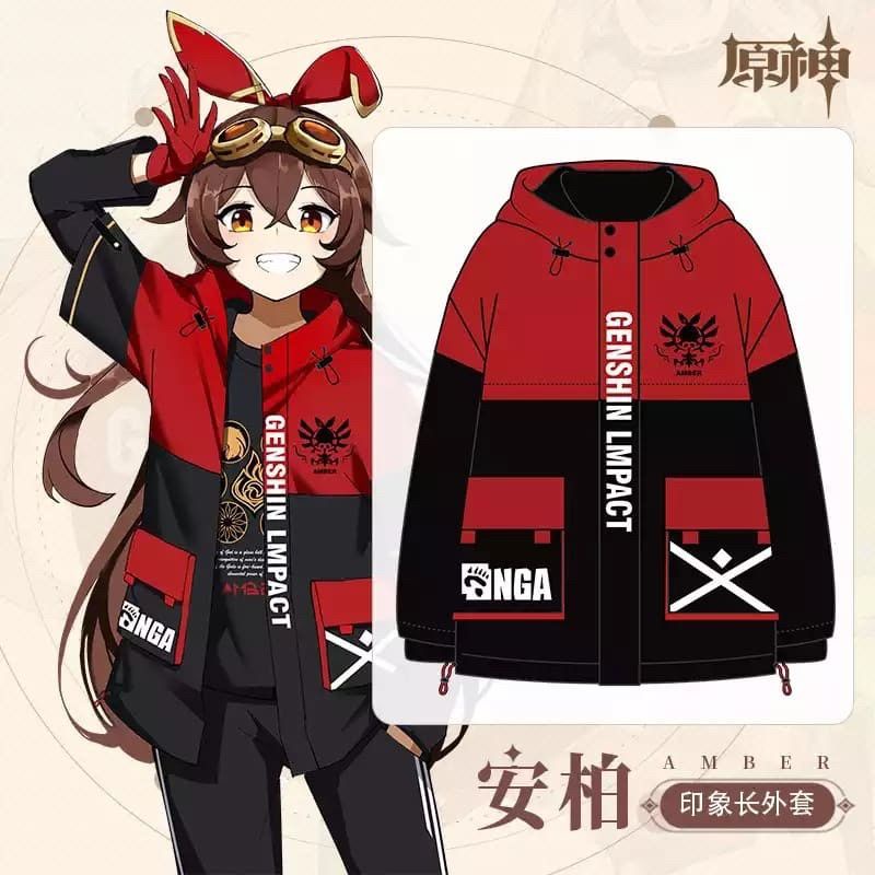 Jaket Jepang/Anime Cosplay Game Genshin Impact - Amber Genshin Impact Jacket