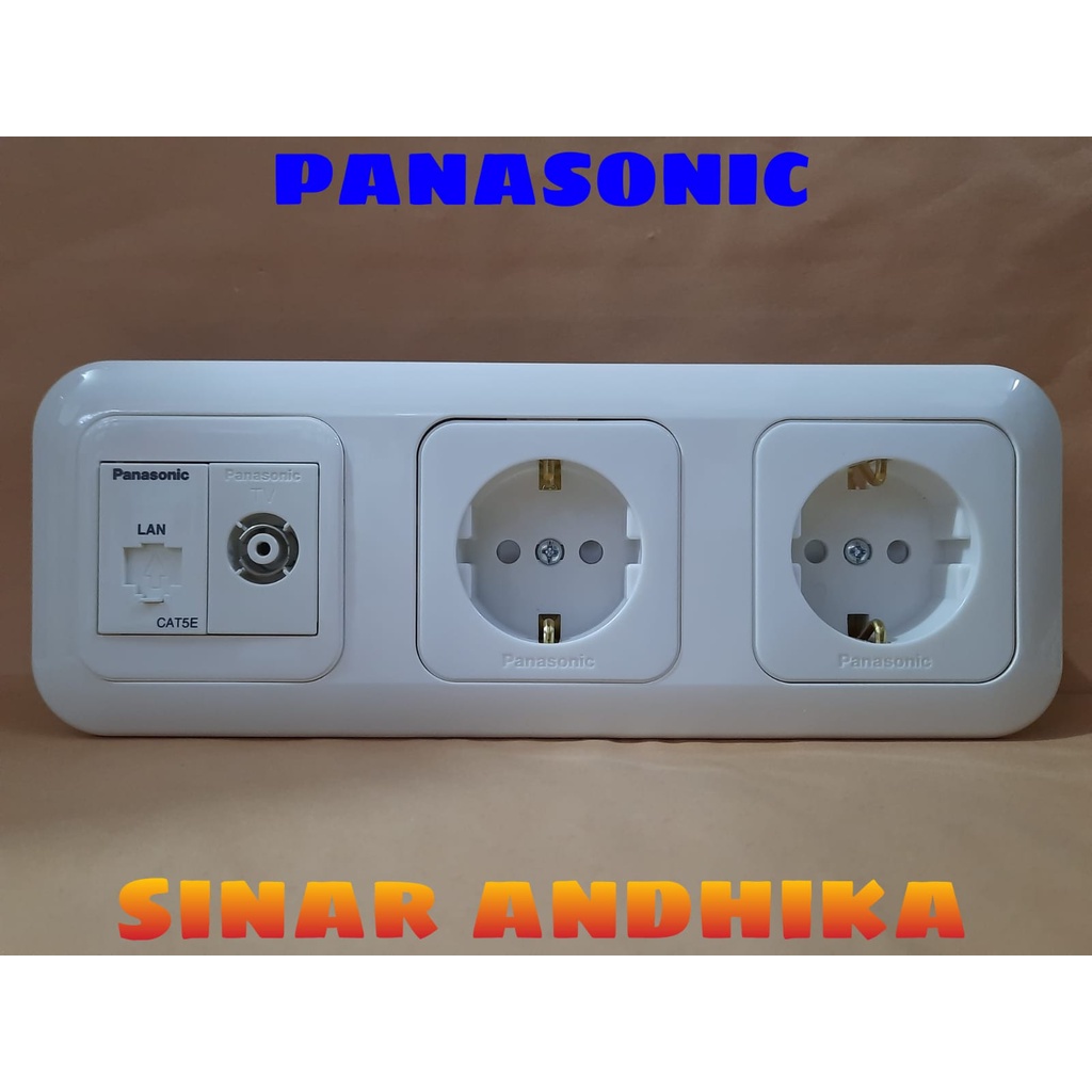 MODUL DATA CAT 5E+TV+STOP KONTAK DOUBLE (CP) PANASONIC WEJ 7823 880121