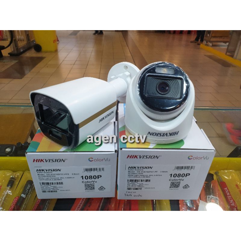 PAKET CCTV HIKVISION COLORVU 2MP 4 CHANNEL 3 KAMERA AUDIO SERIES FULL COLOR