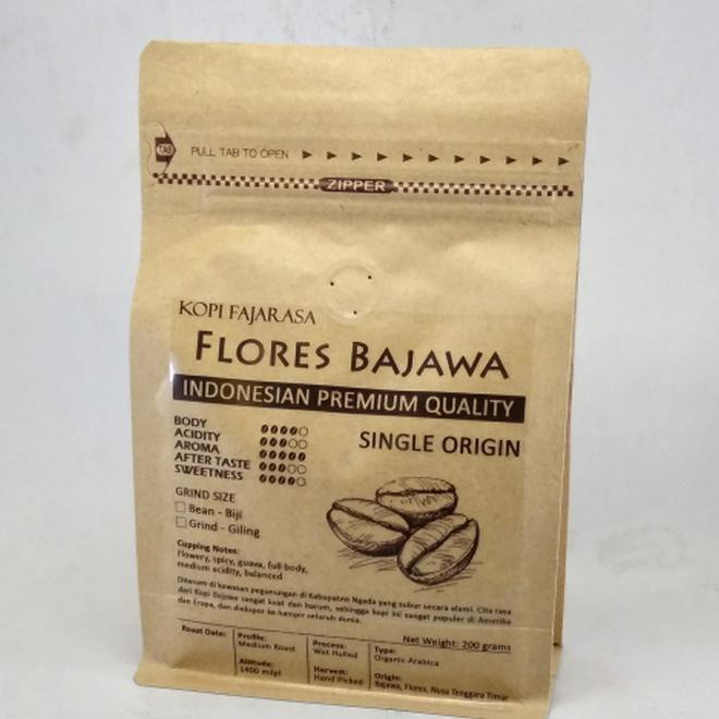 

Promo Akhir Tahun Kopi Fajarasa Flores Bajawa Biji Kopi Arabica 200 Gram Kode 594