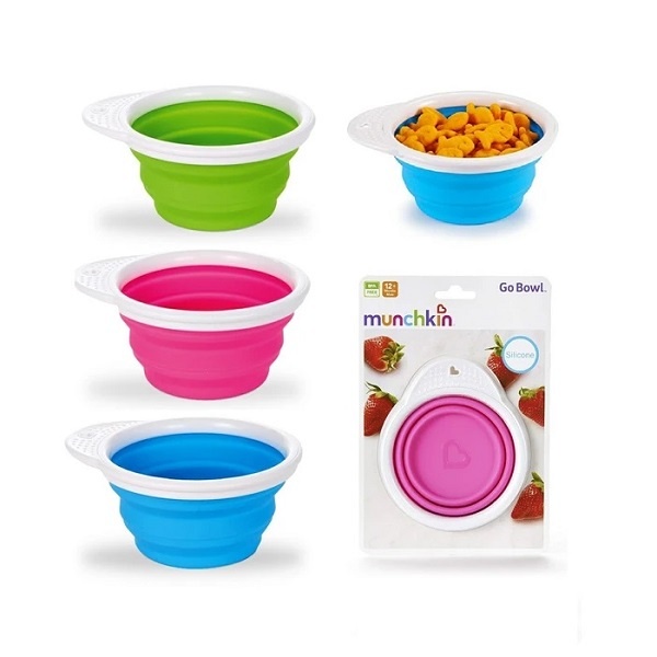 Munchkin Go Bowl / Mangkok Silikon Bayi 12m+