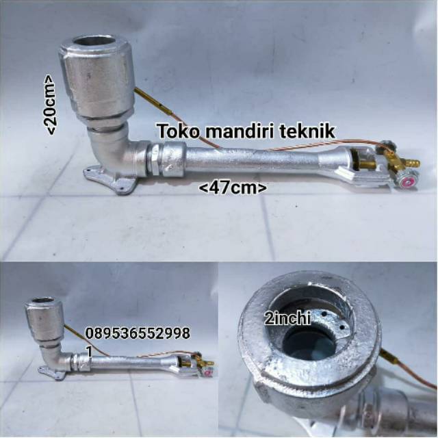 Kompor gas api besar dan biru semi jet blower duduk oven, pemanas padi dll merk sunrise 2inchi