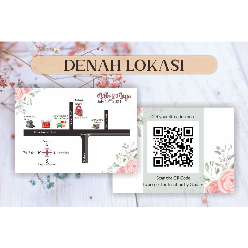 DENAH LOKASI PERNIKAHAN / KHITAN / EVENT / TASYAKURAN