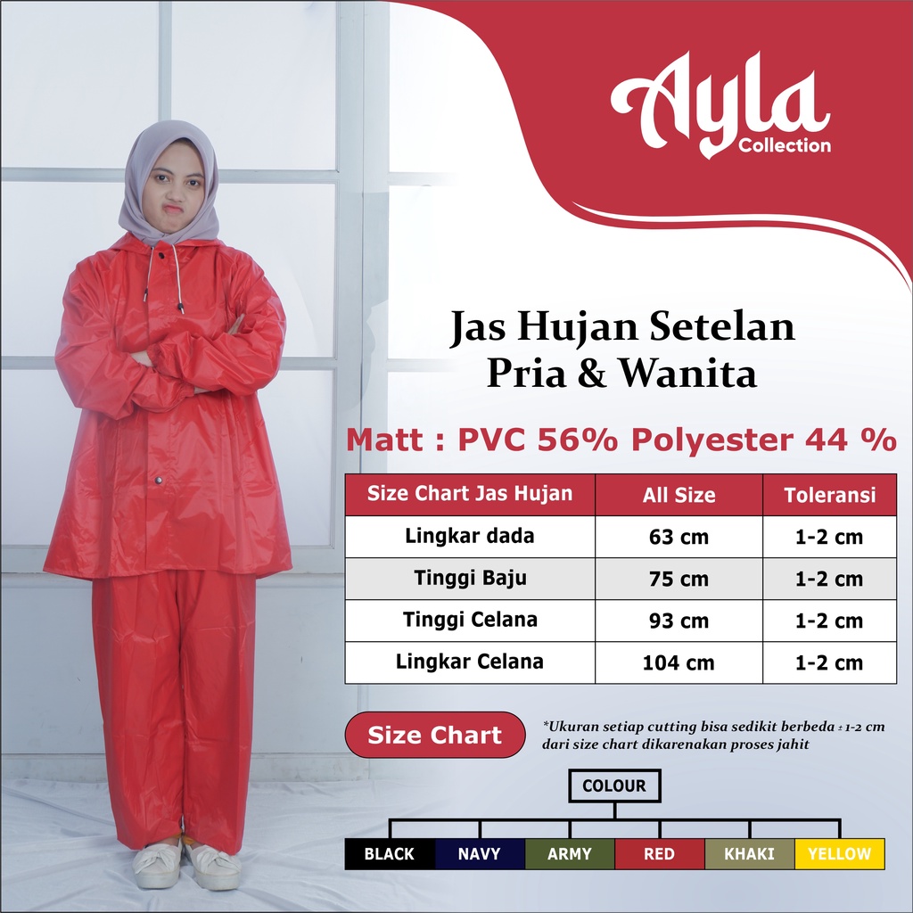 JAS HUJAN set baju dan celana Kualitas Terbaik bahan TEBAL