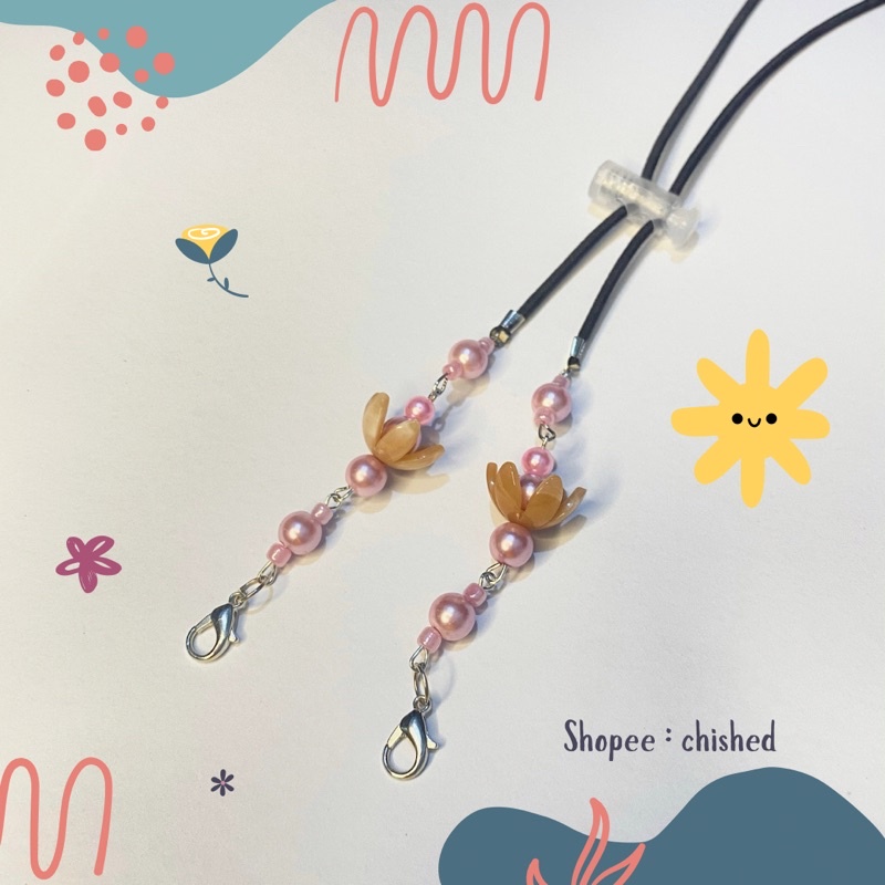 Konektor Masker Strap Mask 2in1 Mutiara Kristal-KSM 37