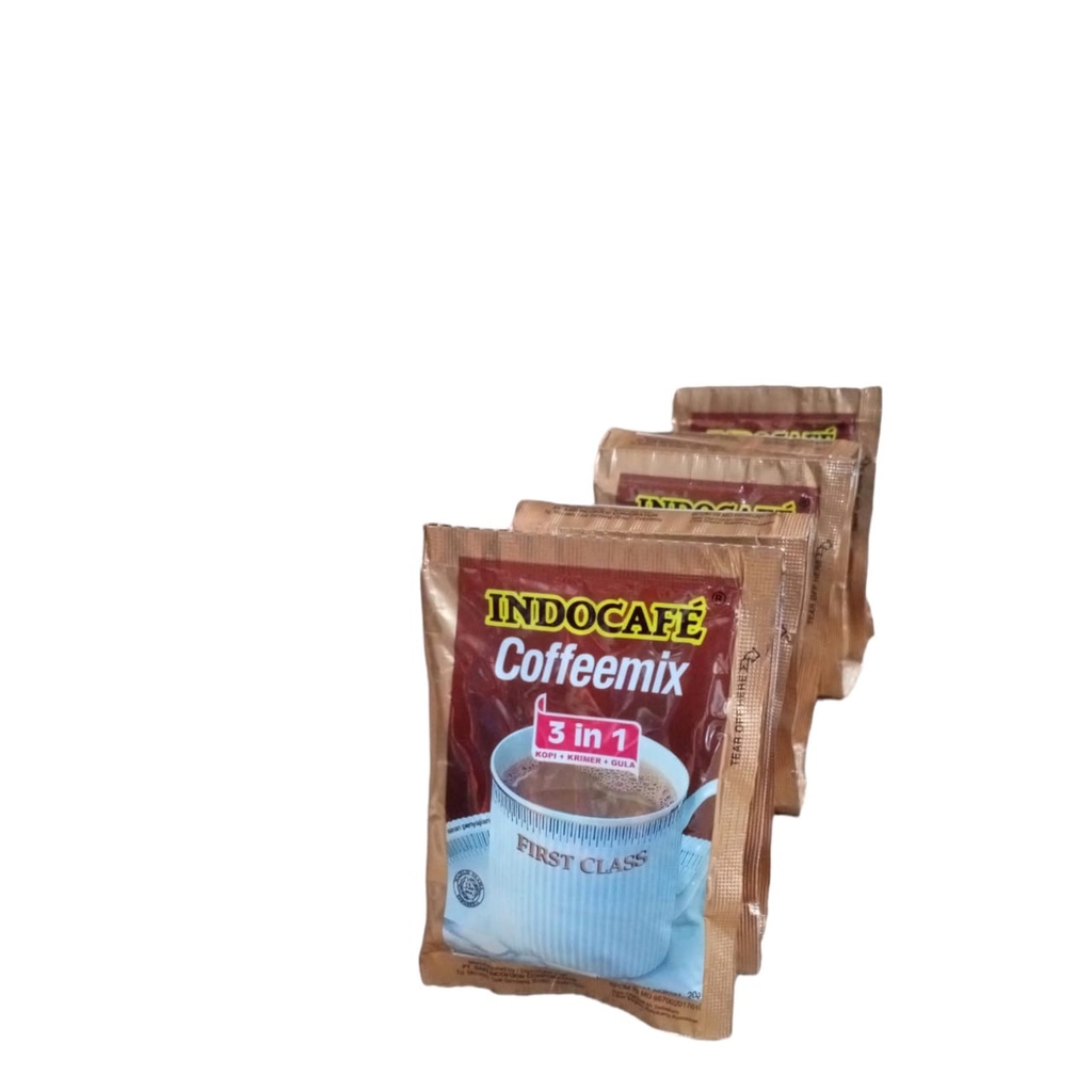 

GPM || INDOCAFE COFFEE MIX 3 IN 1 BUBUK MINUMAN INSTAN 1 RENCENG ISI 10 SACHET