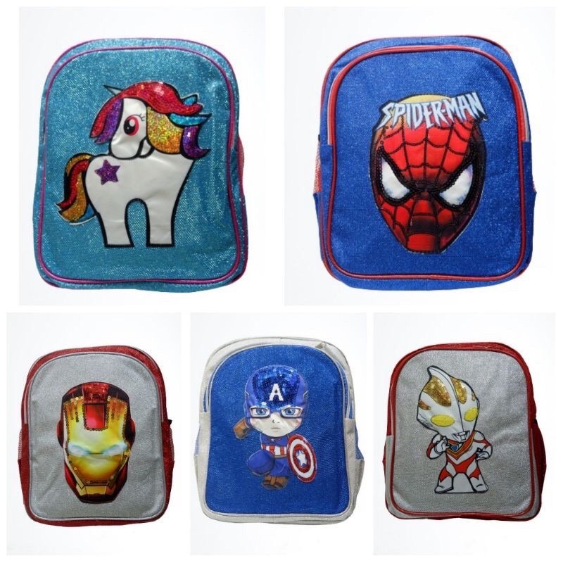 TAS RANSEL ANAK TK LAKI-LAKI DAN PEREMPUAN IMPORT LED MATA LAMPU FARIAN KARAKTER