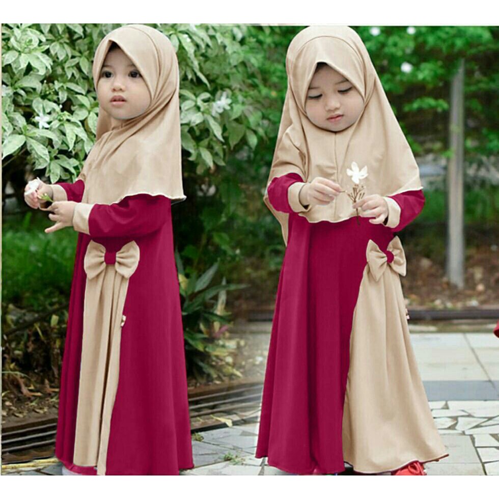 HCL Dress Livo&amp;Bergo - Dress Muslim Anak Perempuan - Gamis Anak Terbaru - Baju Muslim Anak