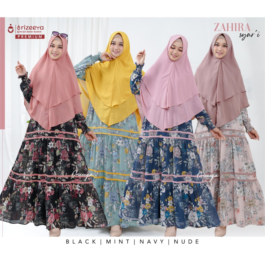 ZAHIRA SYAR'I SET GAMIS FULL PURING BY ORIZEEYA