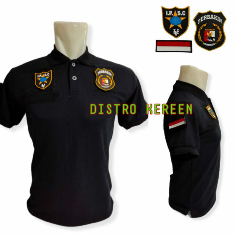 Kaos Perbakin IPSC Velcro Bisa pasang Copot Emblem