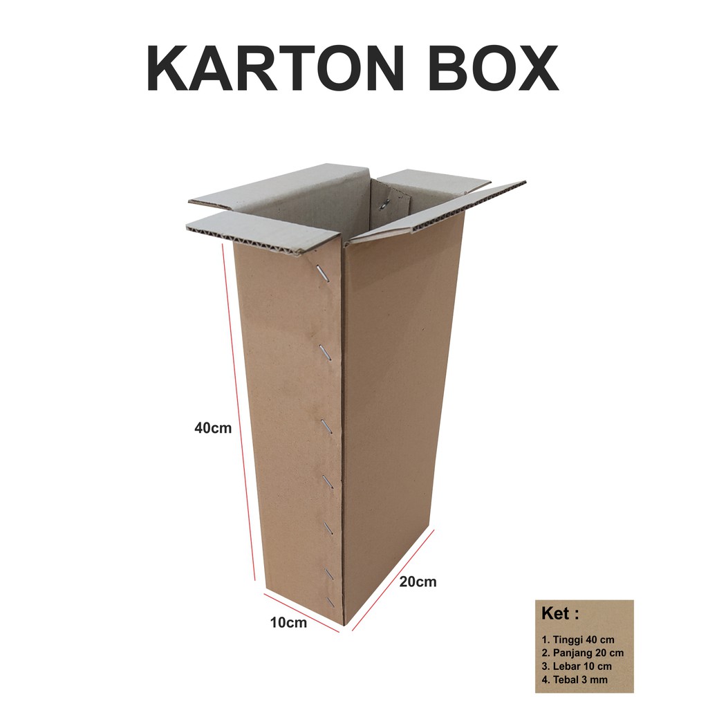

KARDUS / KARTON BOX ukur 20x10x40 cm UNTUK PACKING