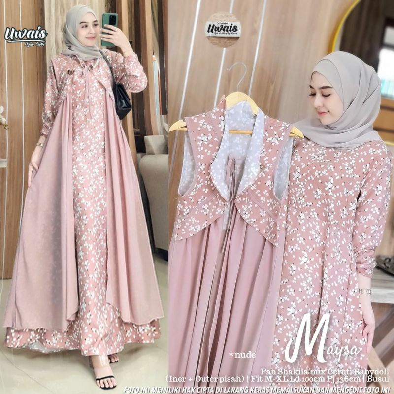 MAYSA DRESS BY UWAIS HIJAB || GAMIS DRESS || MAXY TERBARU || ORIGINAL UWAIS SOLO || ORI UWAIS