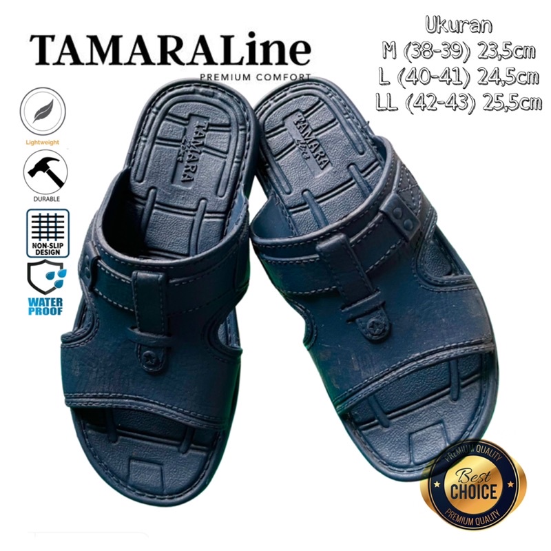 Sandal Selop Slide Slip on Karet Pria Dewasa / Remaja - TAMARALINE 170 / Bahan Premium Lentur Empuk Ringan Kuat Anti Slip Anti Air / Model Sandal Casual Santai Rumah Hotel Outdoor Kamar Mandi Murah Original