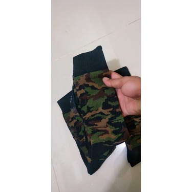 kaos kaki TNI- hitam polos &amp; loreng Harpist army Brimob / gambar real pick