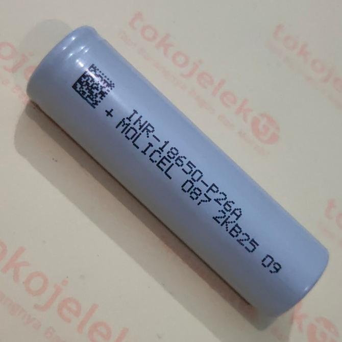 MOLICEL P26A 18650 Li-ion 3.6v 2600mAh Flat Top Original 087-2KB25-09