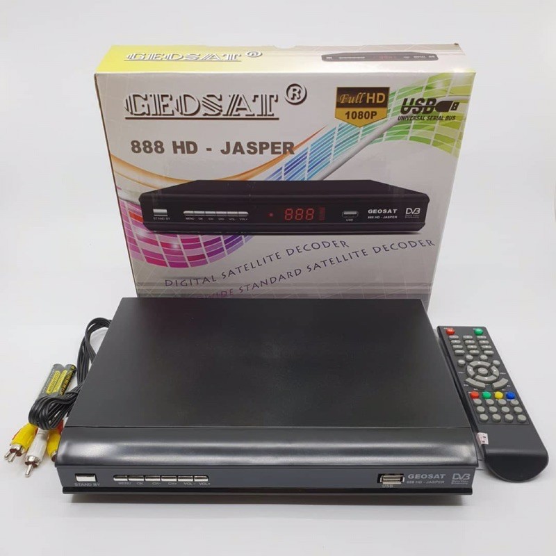 Receiver Parabola Geosat Jasper 888HD AVS+ PowerVu, Tandberg V1,V2, Cccam, Bisskey Etc