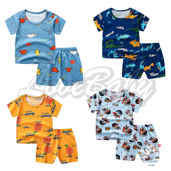 [1KG 12PCS] LBS Baju Jumper Kaos Pendek Piyama Bayi Anak Motif Baru