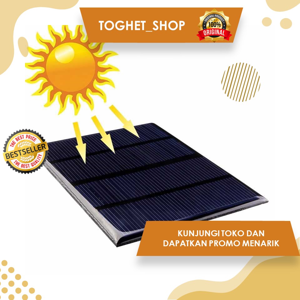 Mini Star Solar Panel 12V 1.5W Solar Panel Bentuk Mini Solar Charge Smartphone / Powerbank
