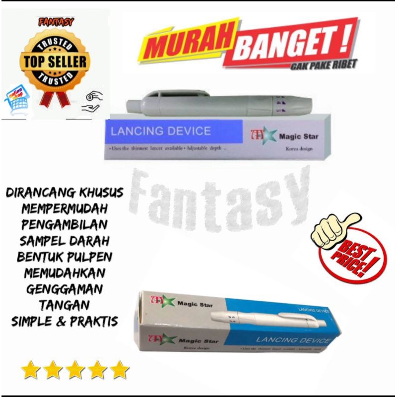 Pen Bekam - Lancing Device Magic Star / Pen Ambil Darah