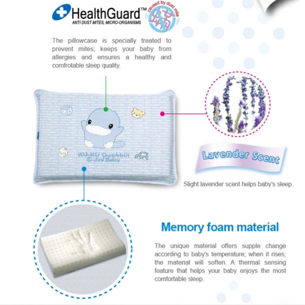 Ku.Ku Duckbill Baby Thermal Memory Set Pillow KU2026