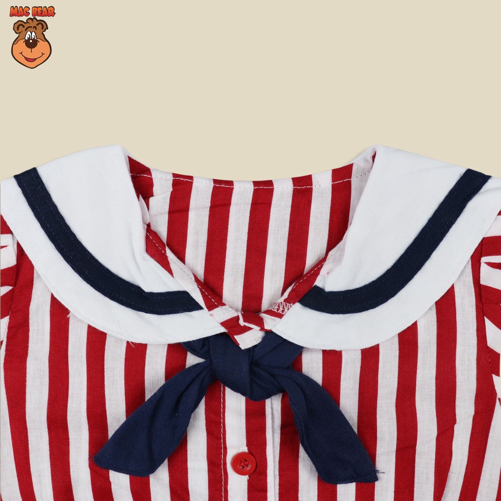 MacBee Setelan Anak Perempuan Sailor Collection Bethari Stripe Carren 6 bulan - 12 tahun-3