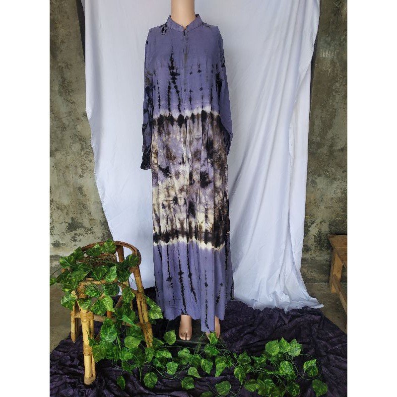 Gamis Busui Rayon Twill Ori Jumbo Mekar Super Biru Muda