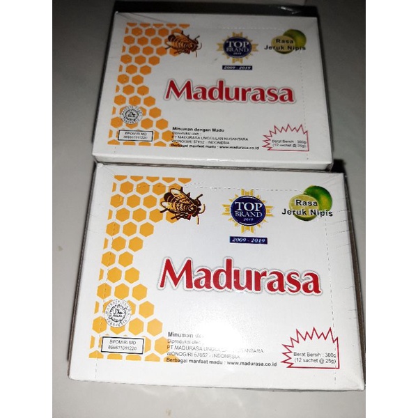 

madu madurasa minuman madu 12 sachet 25gr. redi stok rasa jareuk nipis