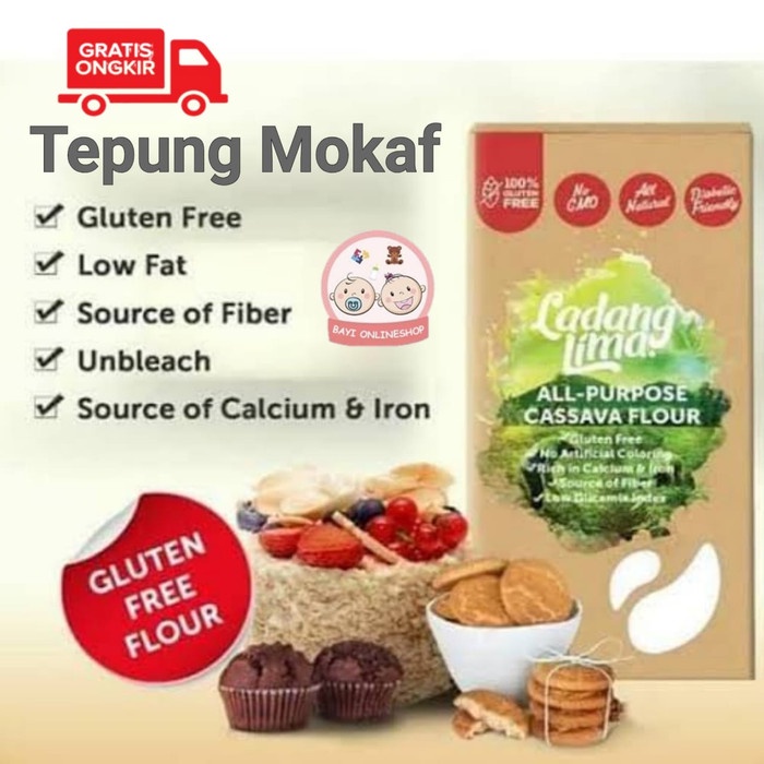 

cs01477 Ladang Lima Gluten Free Cassava / Tepung Singkong / Mocav / Mocaf 1Kg Da01D100