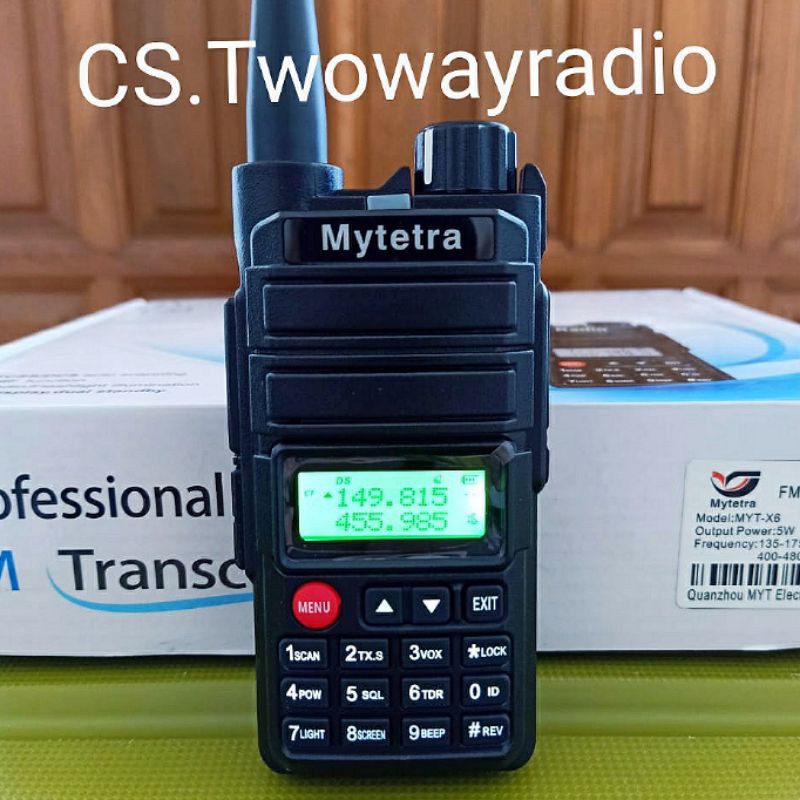 HT MYTETRA X6 Dual band UHF VHF fm radio komunikasi bisa connect UV5R UV82