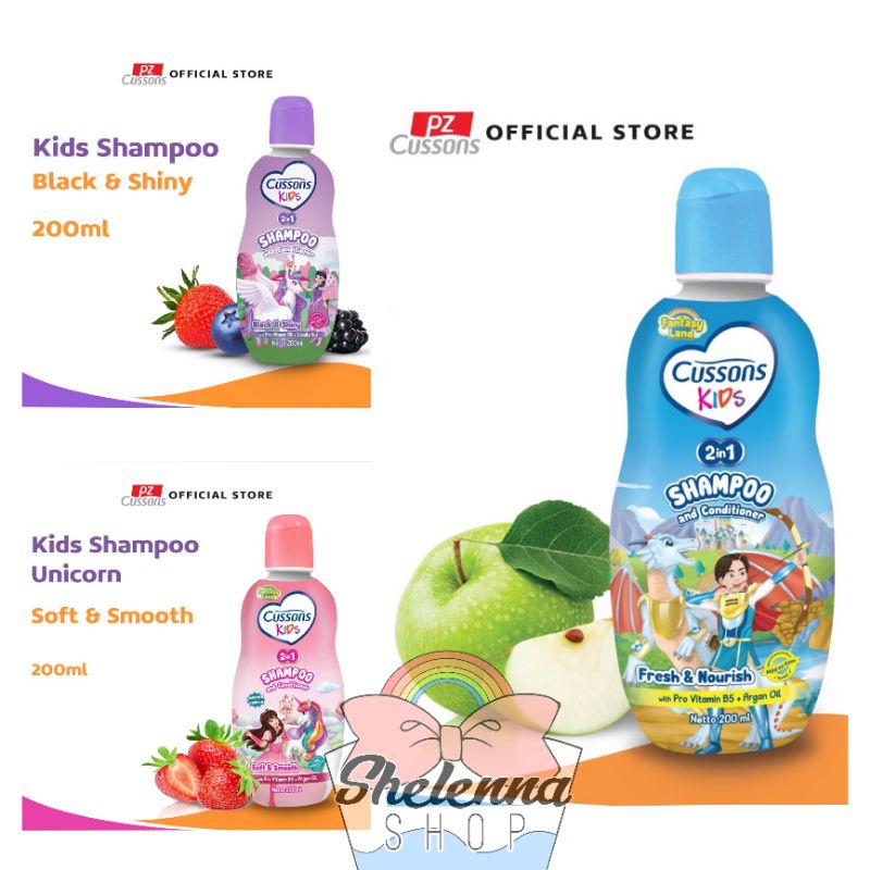 Cussons Kids Shampoo 2 in 1 100 / 200ml Fresh &amp; Nourish / Soft &amp; Smooth / Black &amp; Shiny