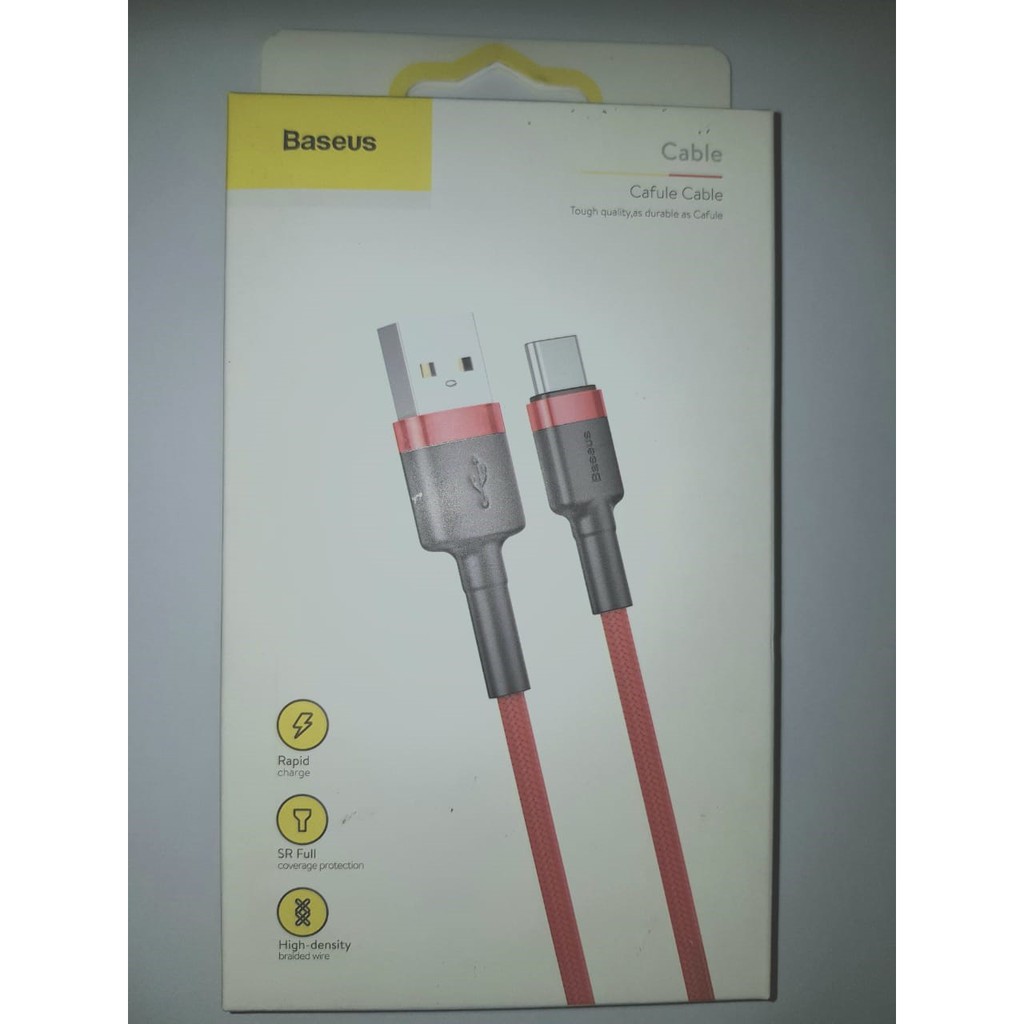 Baseus TYPE C 2A 2M Kabel Data Charger TYPE C 2M Baseus Kevlar - Red