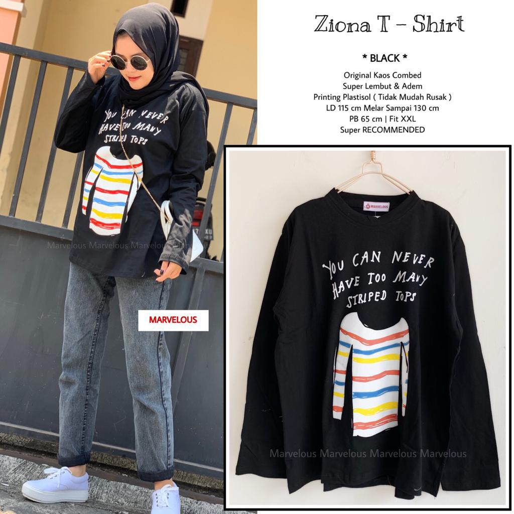 ZIONA T-SHIRT Atasan Kaos Wanita BY MARVELOUS