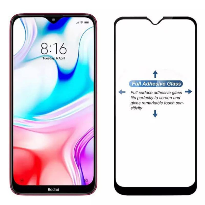 TEMPERED GLASS REDMI 8 / 8A / 8A PRO FULL COVER FULL COVER PROTECTOR KUALITAS PREMIUM QUALITY TEMPER GLASS/ANTI GORES/TG