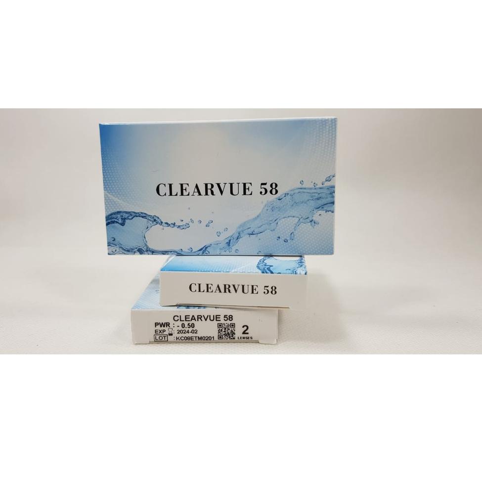 [KODE BARANG 7] Softlens CLEARVUE DIA 14.20mm 58 (-0.50 s/d -5.00) / Soflens Bening Minus Clear Lens
