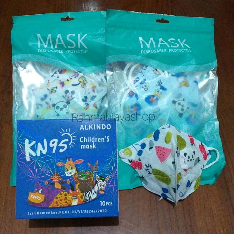 MASKER KN95 RESPIRATOR ANAK ALKINDO / KN95 MASKER RESPIRATOR ANAK READY STOCK / MASKER ANAK KN95
