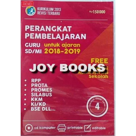 Diskon Cd Perangkat Pembelajaran Guru Rpp Kelas 4 Sd/Mi Kurikulum 2013 Segera Beli
