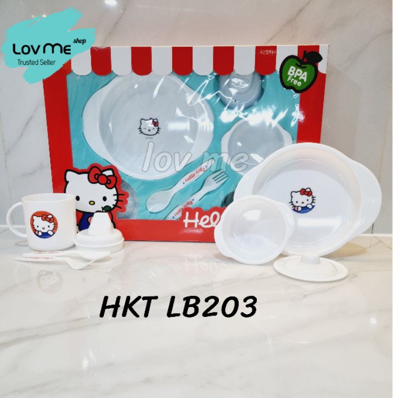 lov me❤️ Lusty Bunny Feeding Set Medium Hello Kitty Sanrio Peralatan Makan Bayi Anak Mpasi HK LB201 LB202 LB203 LB204