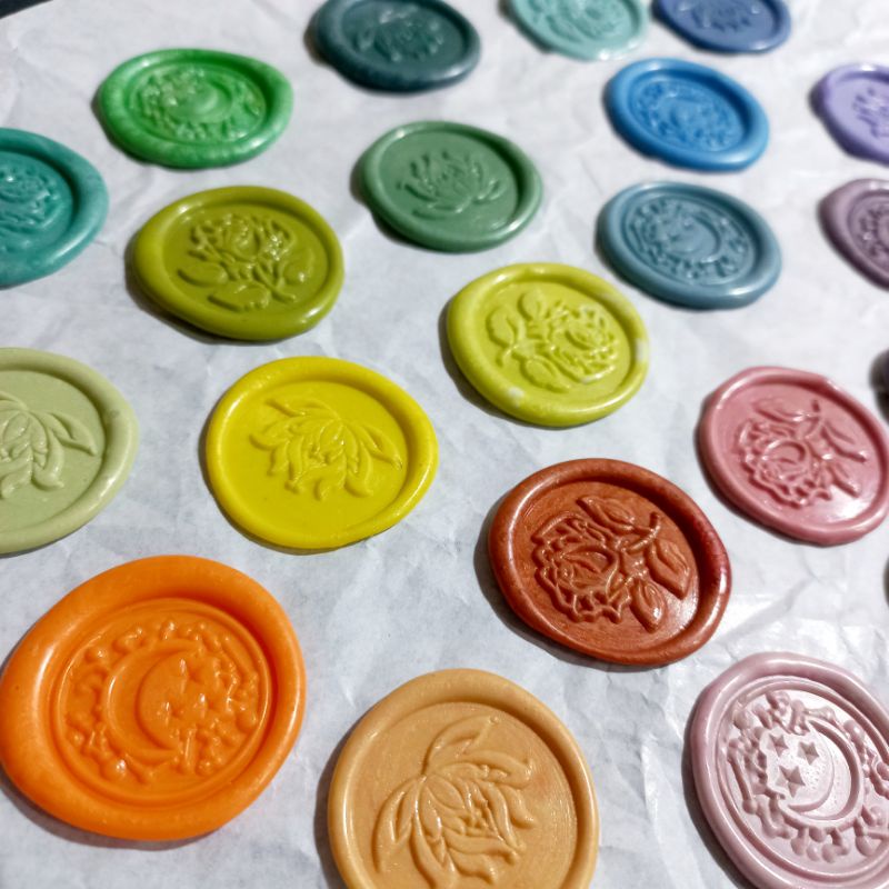 

3 pcs Colourful Wax Seal Coin Scrapbook Journal // Dimino