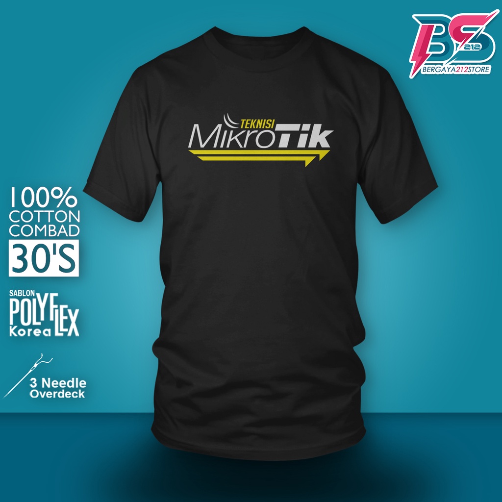 Baju Kaos Distro Teknisi Mikrotik Cotton Combed / Kaos Unisex T SHIRT Komputer Jaringan