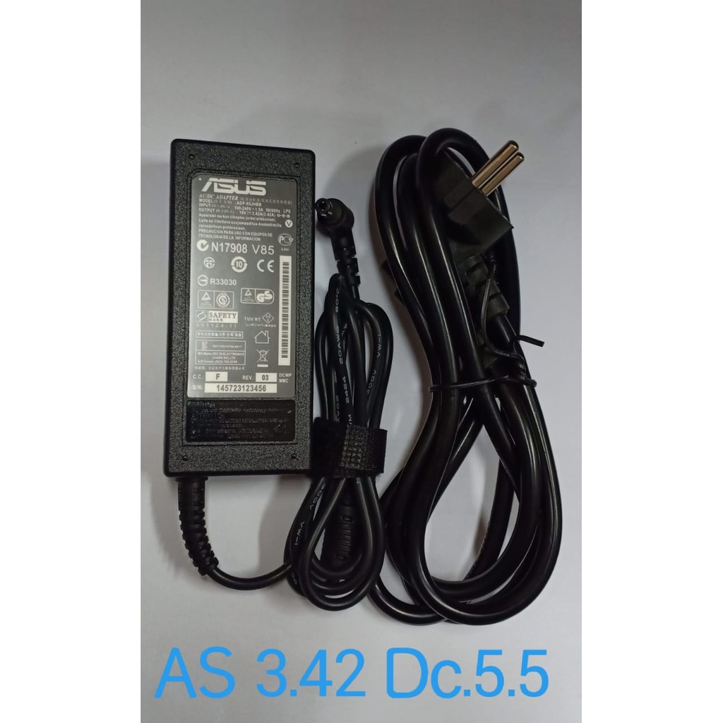 ADAPTOR CHARGER LAPTOP ASUS 5.5x2.5 19V 3.42A ORIGINAL