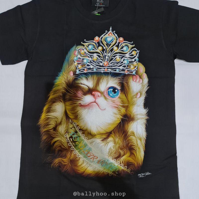Rock Chang Kaos Glow In The Dark Kucing Mahkota